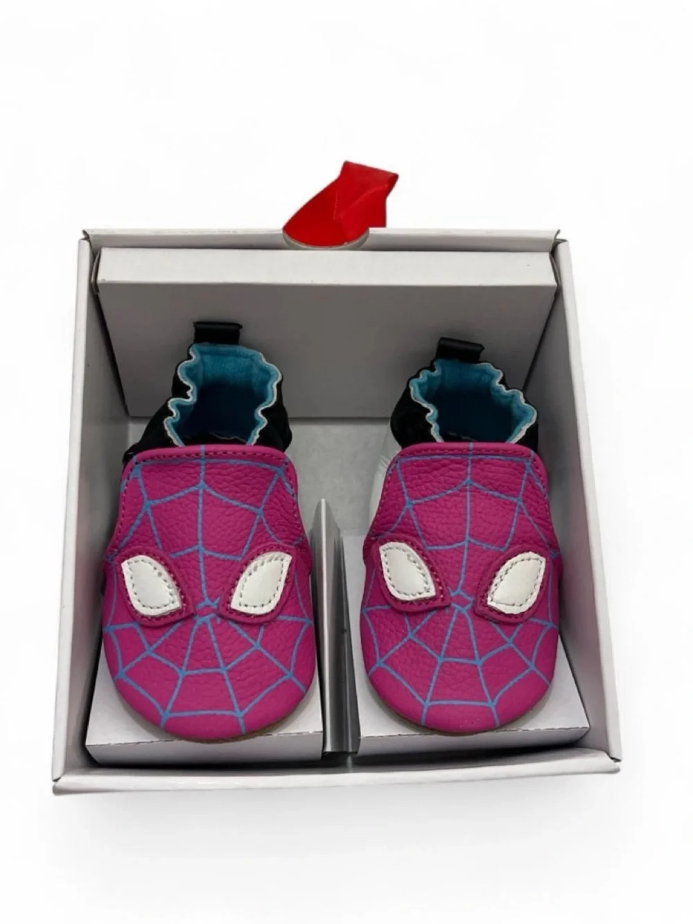 0-6M Girl Robeez x Marvel Ghost Spider Leather Crib Shoes NIB